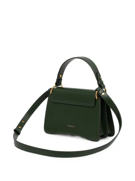 Crossbody torbica Coccinelle s autogramom zelena