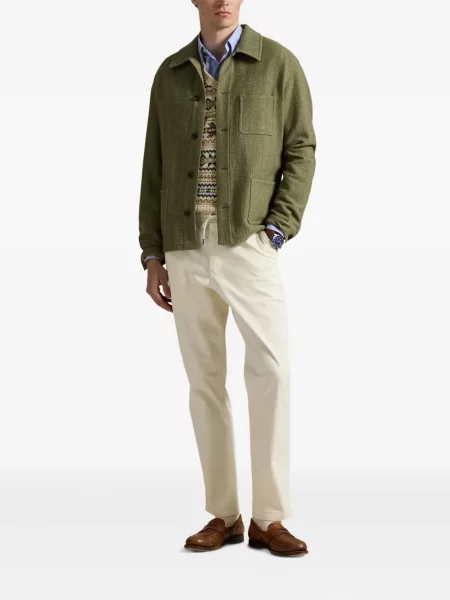 Μικρός κασκέτο Polo Ralph Lauren με χαμηλή μέση υφαίνω διαγωνίως πράσινο