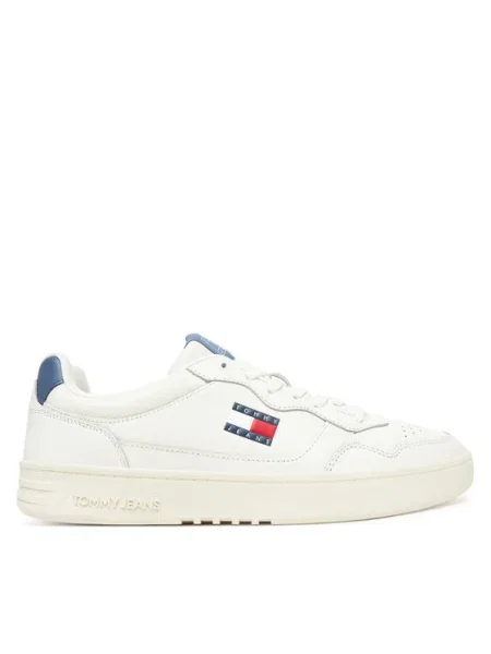 Tommy Jeans Sneakersy New Tjm Cupsole Leather Ess biela