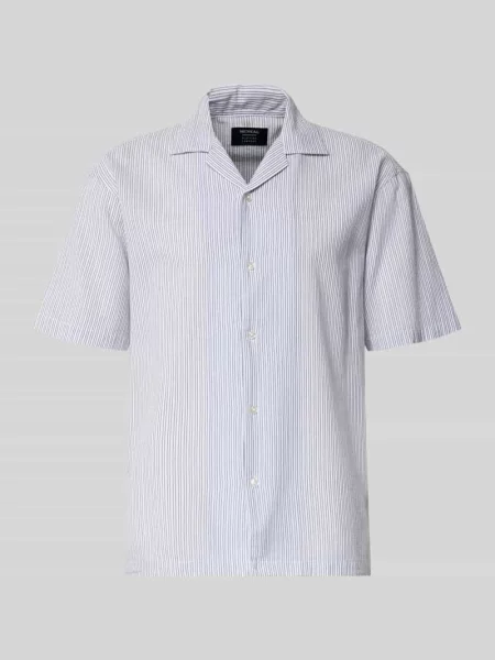 Koszula casual z kołnierzem rewersowym krój regular fit Mcneal granatowa