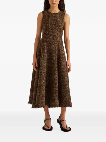 Rochie midi Proenza Schouler White Label din tweed alb