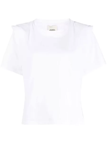 Tricou Isabel Marant plisat alb