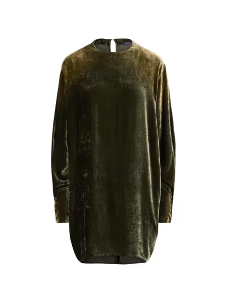 Rochie mini Ralph Lauren Collection de catifea verde