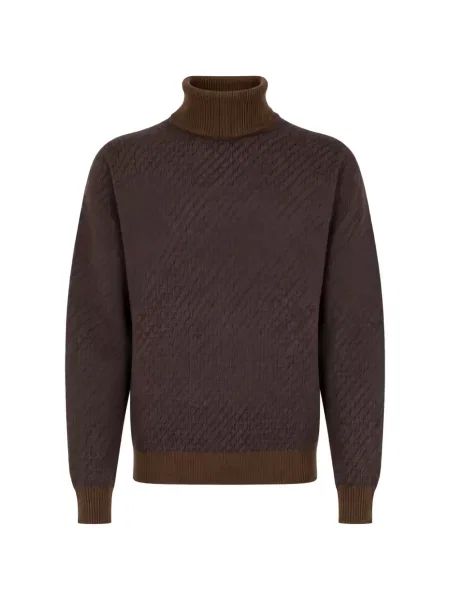 Pulover Manuel Ritz cu imprimeu geometric maro