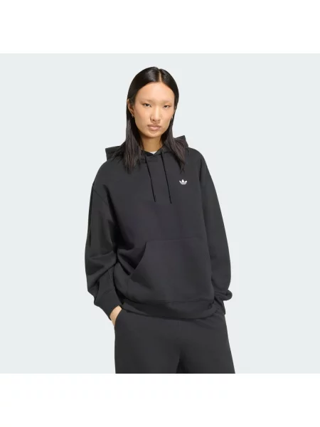 BLUZA Z KAPTUREM ESSENTIALS OVERSIZED FLEECE czarna