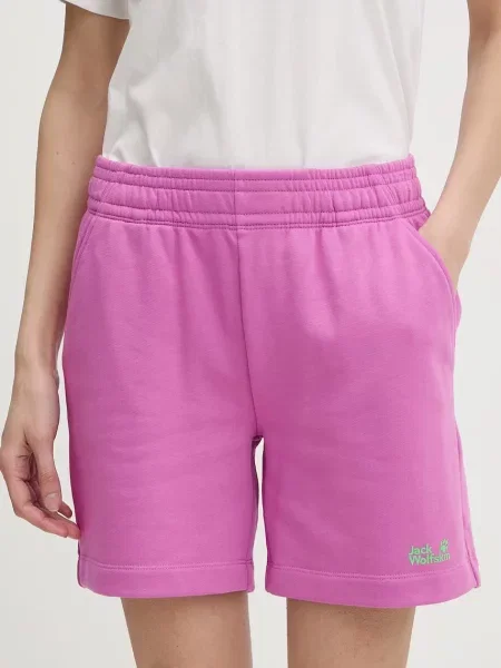 Jack Wolfskin pantaloni scurți de trening pentru femei din Celebrate The Paw roz