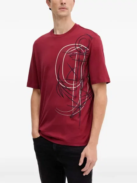 Póló Armani Exchange nyomtatás piros