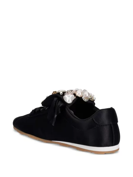 Sneakerși Jeffrey Campbell cu perle negru