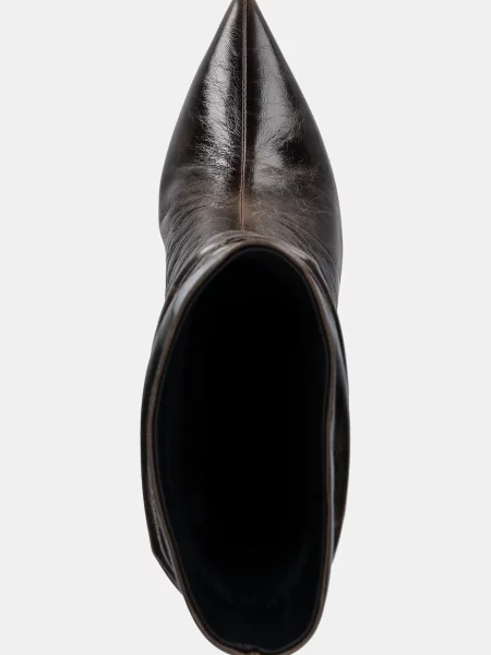 Кожаные ботинки Answear.lab на шпильке коричневые