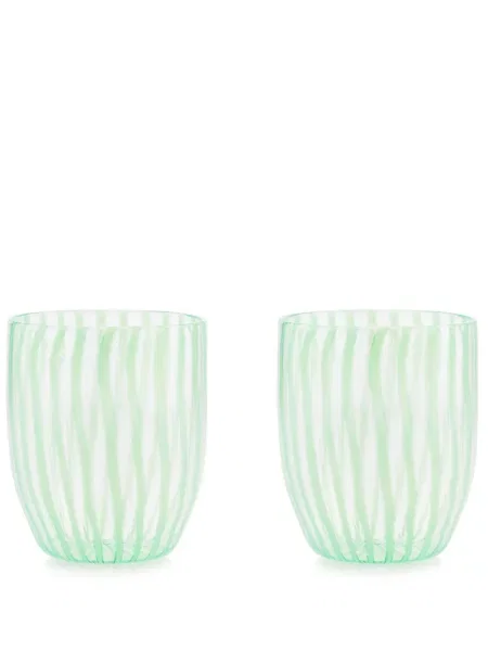 Pantaloni Aquazzura Casa cu dungi verde