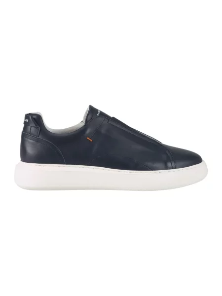 Sneakersy Ambitious skórzane wsuwane niebieskie