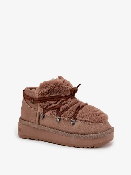 Полуотворени обувки D.franklin на платформе кафяво