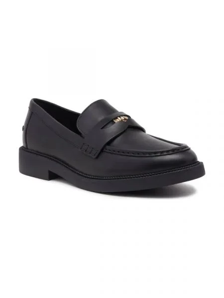 Michael Kors De piele pantofi loafer EDEN negru