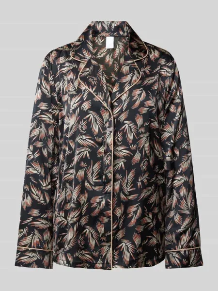 Góra od piżamy o kroju straight fit z kołnierzem z połami model ‘Josephine’ Ccdk Copenhagen czarna