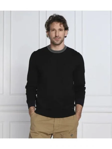 HUGO Pulover Scasius negru