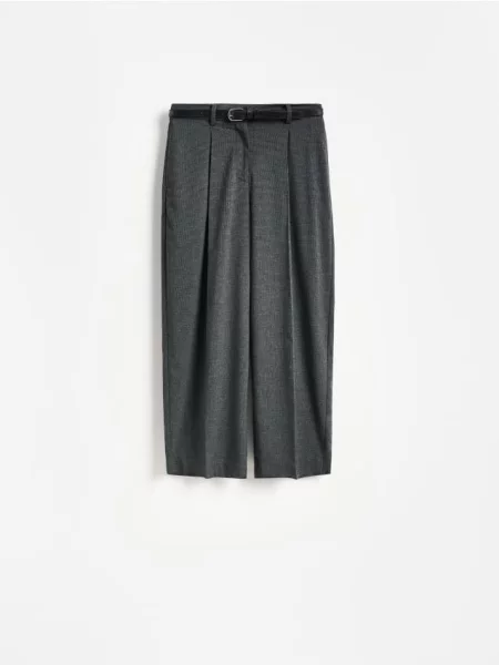 Reserved Pantaloni cu adaos de gri-închis gri