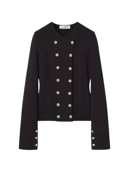 Geacă Lanvin cu două rânduri de nasturi negru