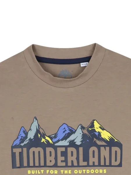 Koszulka dziecięca Timberland brązowa
