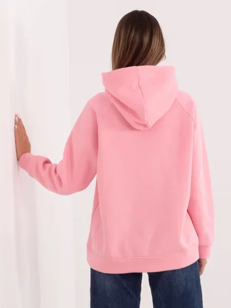 Bluza z kapturem Rue Paris z kapturem różowa