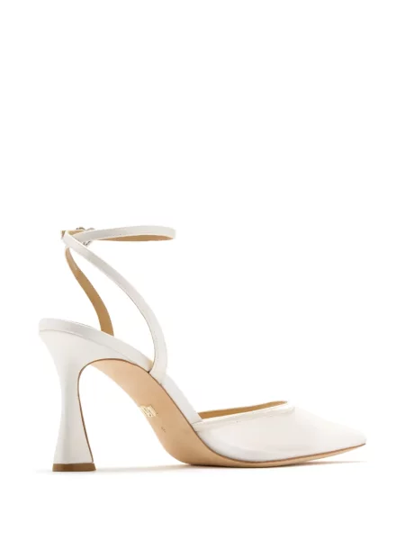 Pantofi cu toc Badgley Mischka plasă alb