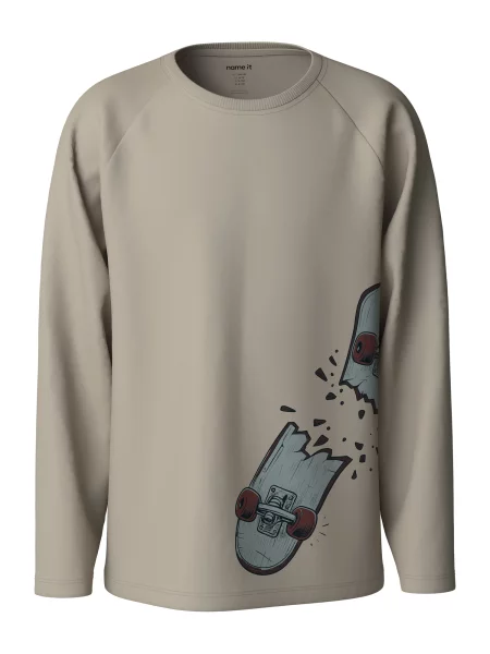 NAME IT Tricou NKMVAGLAN închis / opal / castaniu bej