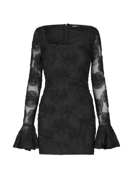 Lung rochie mini Rotate Birger Christensen plasă negru