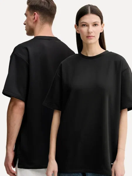 Тениска Rains Sintra Fleece Tee с изчистен дизайн черно