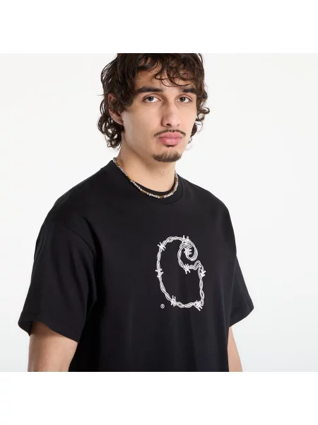 T-shirt Carhartt WIP S/S Barbwire C T-Shirt UNISEX Black M μαύρο