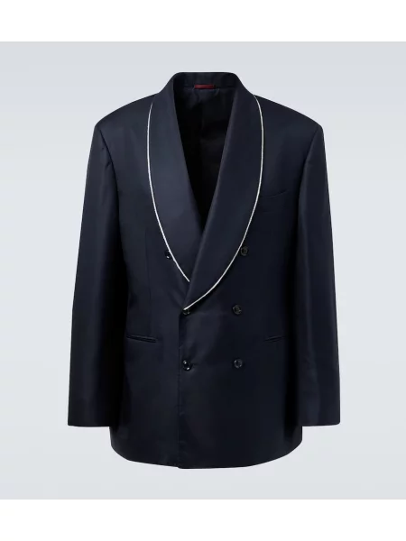 Costum Brunello Cucinelli de mătase albastru