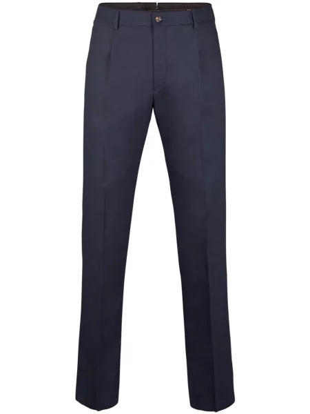 Pantaloni Moorer plisate albastru