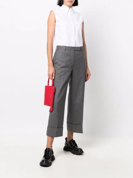 Cămașă Thom Browne fără mâneci alb