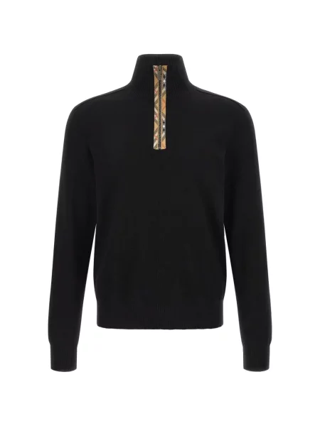 Sweter Burberry w kratę czarny