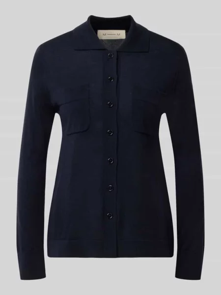 Kardigan rozpinany z czystej żywej wełny model DETTO' Mm By Max Mara czarny