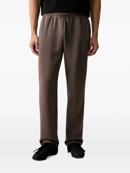 Pantaloni Under Armour din fleece cu imagine alergare maro