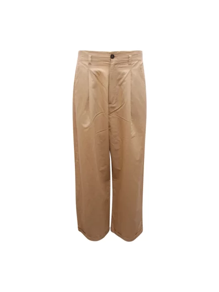 Spodnie Pinko z wysoką talią beżowe