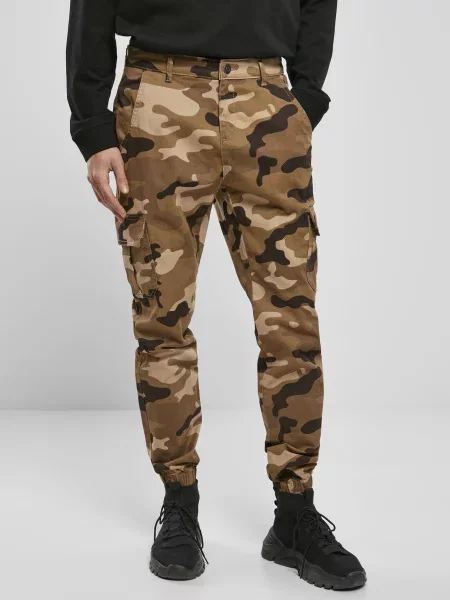 Spodnie Urban Classics Camo Cargo Jogging Pants Camo Beige czarne
