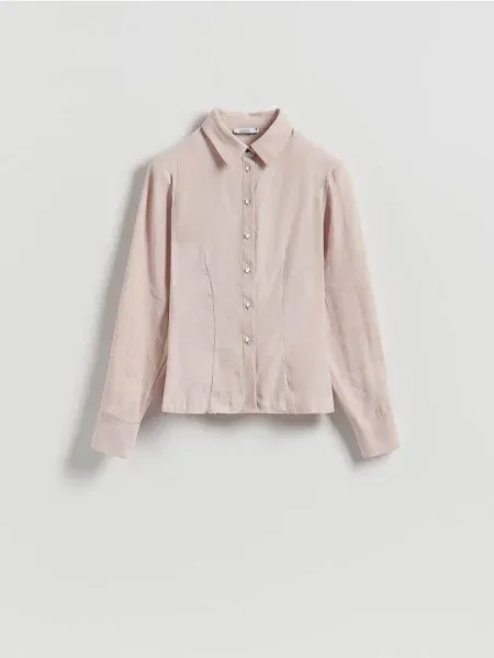 Reserved Cămașă cu conținut ridicat de modal roz-pastel roz