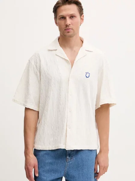 HUGO Blue koszula Eligino beżowa