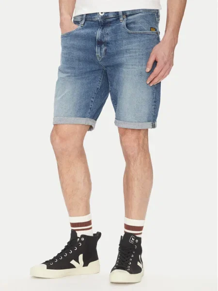 G-Star pantaloni scurți jeans albastru