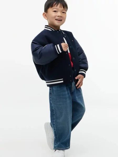 Tommy Hilfiger дънки wide leg за деца RELAXED синьо