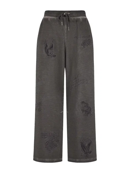Ed Hardy Pantaloni metalic / grafit gri