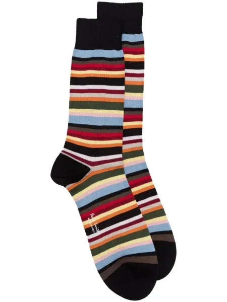 Șosete Paul Smith cu dungi cu imagine negru
