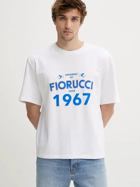 Kratka majica Fiorucci White Dreaming Print Boxy Fit T-Shirt bela
