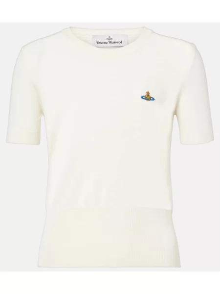 Top Vivienne Westwood wełniany biały