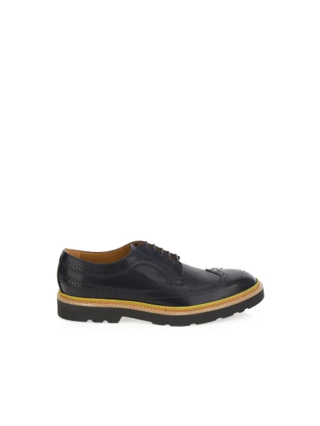 Półbuty Paul Smith skórzane niebieskie