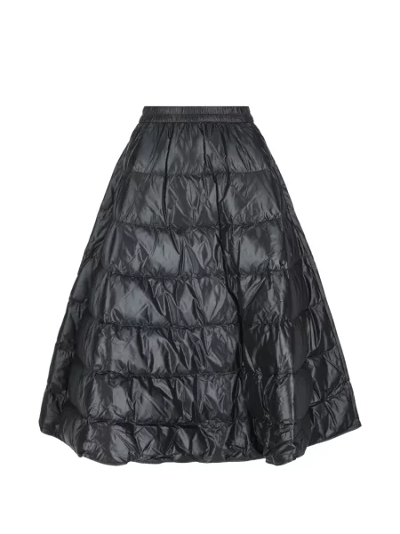 Matlasat fustă midi Moncler evazată negru