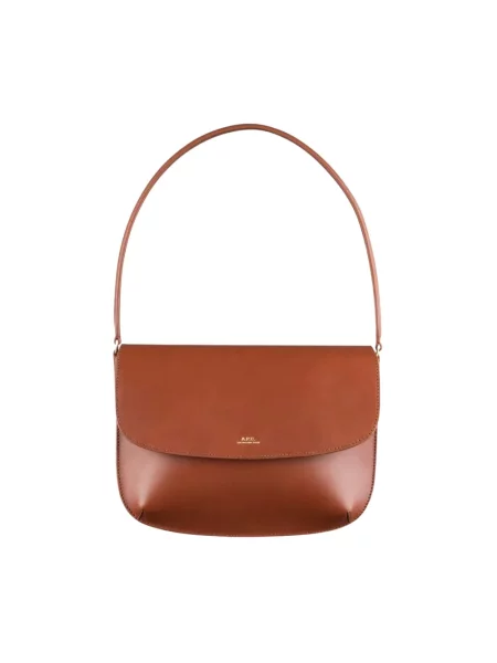A.P.C. torebka skórzana sac sarah shoulder brązowy