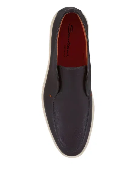 Кожени slip-on боти Santoni кафяво