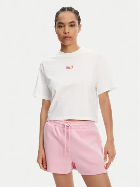 Hunter Tricou Abby Boxy Fit alb