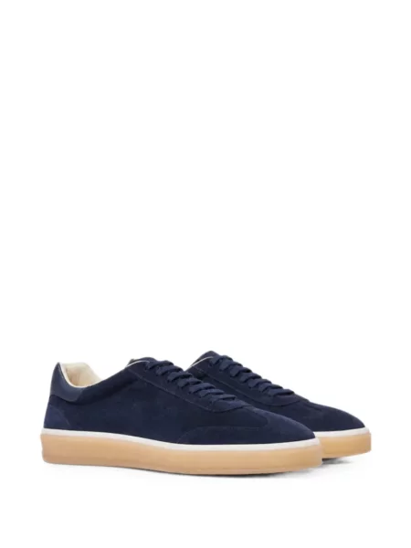 Sneakerși Scarosso din piele de căprioară albastru